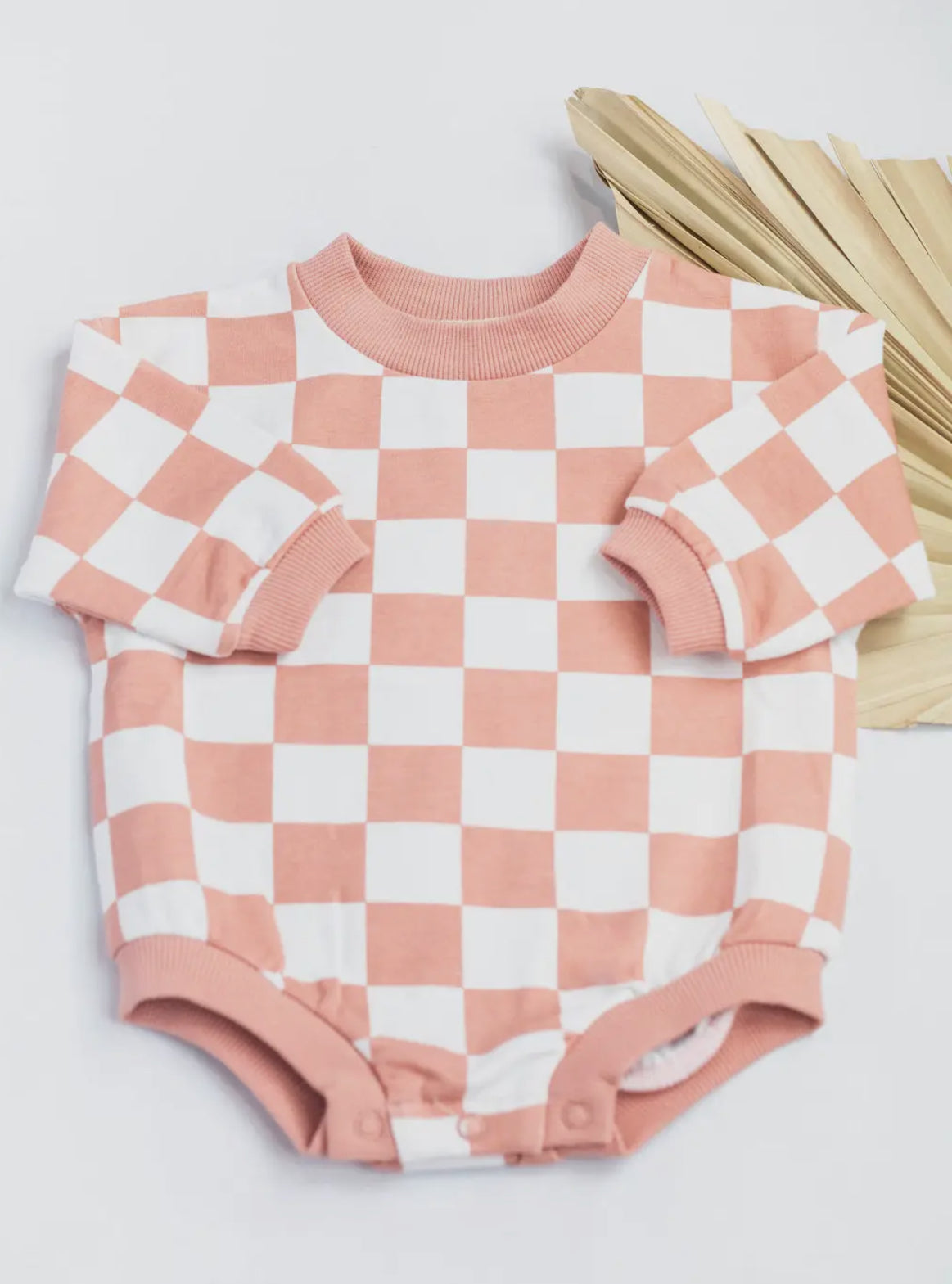 Checked Bubble Rompers