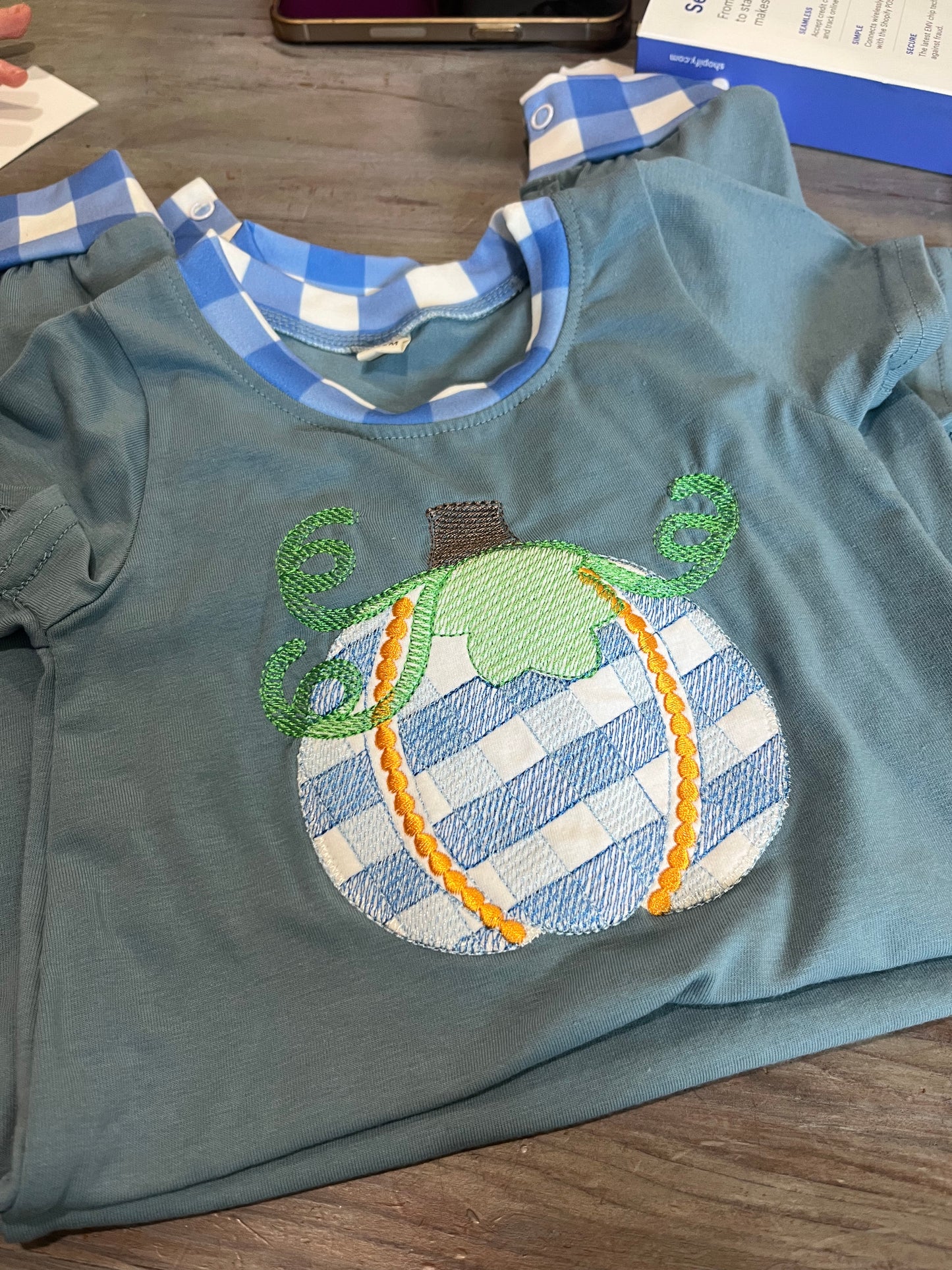 Blue Pumpkin Romper