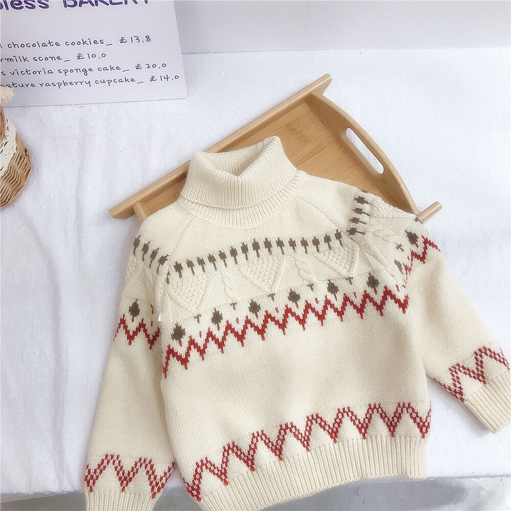 Cream Chunky Turtleneck Sweater