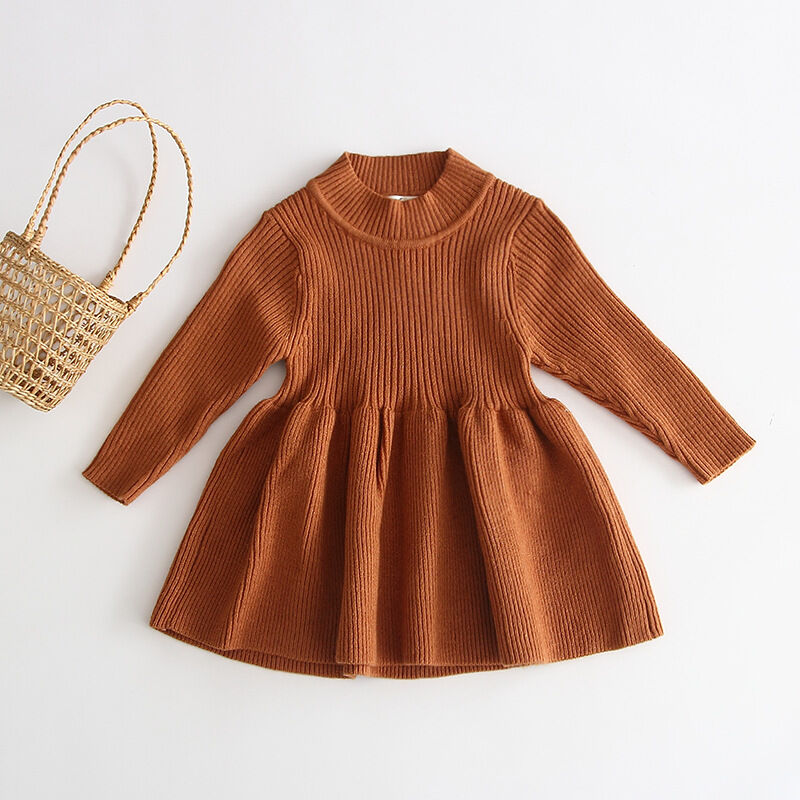 Rust Knit Sweater Dress